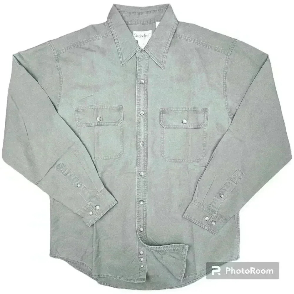 Wrangler Sedgefield Sedgefield Collection Sage green LS workshirt Vintage NWT L